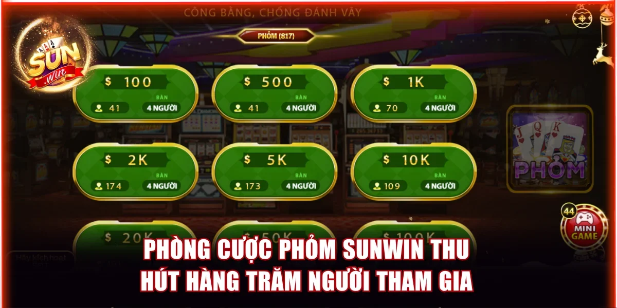 Cách Chơi Phỏm Sunwin Hiệu Quả Tại Cổng Game Bài Uy Tín 2 Phòng cược Phỏm Sunwin thu hút hàng trăm người tham gia