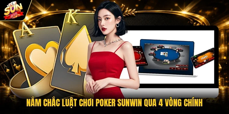 Nắm chắc luật chơi Poker Sunwin qua 4 vòng chính